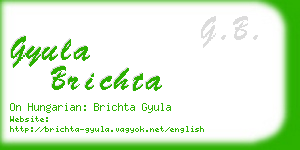 gyula brichta business card